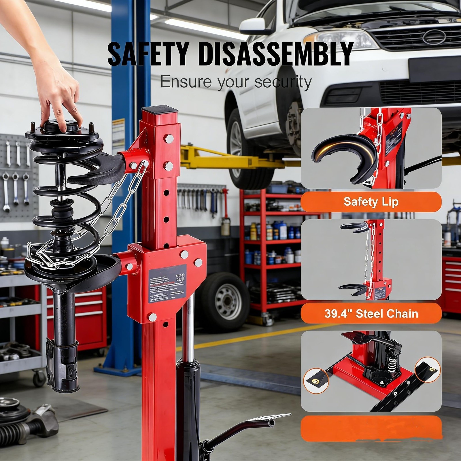 Hydraulic Shock Spring Compressor NEW Heavy Duty Foot Operated Coil Spring Tool
