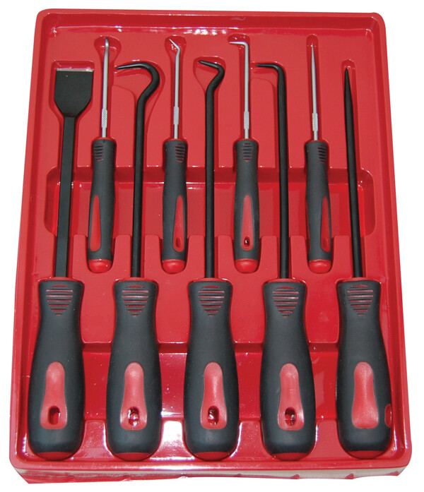 ATD TOOLS 9-Piece Scraper, Hook and Pick Set 8424