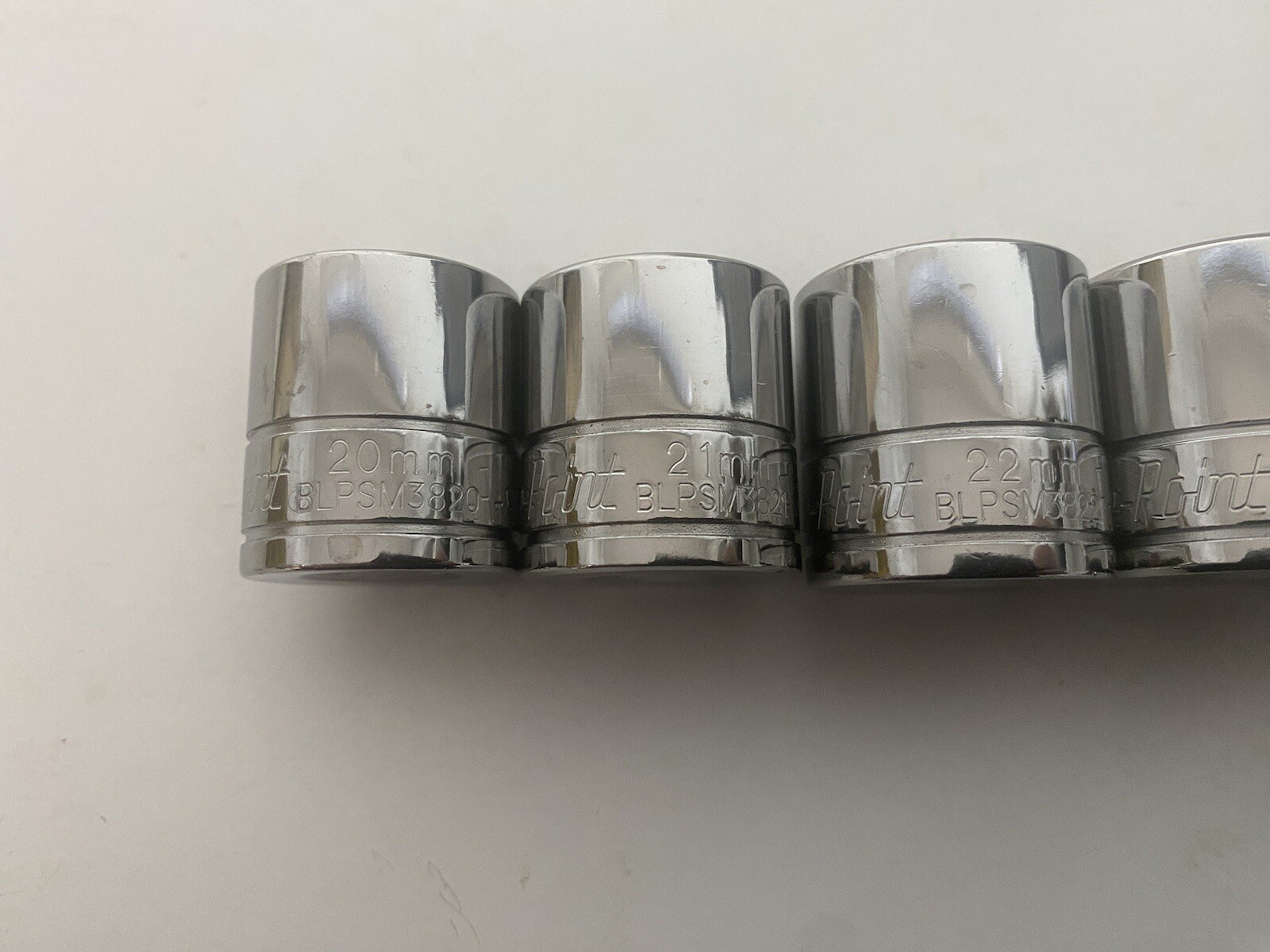 Blue Point 3/8” Shallow 20-24mm 6 Point 5pc Set As Sold By Snap On New