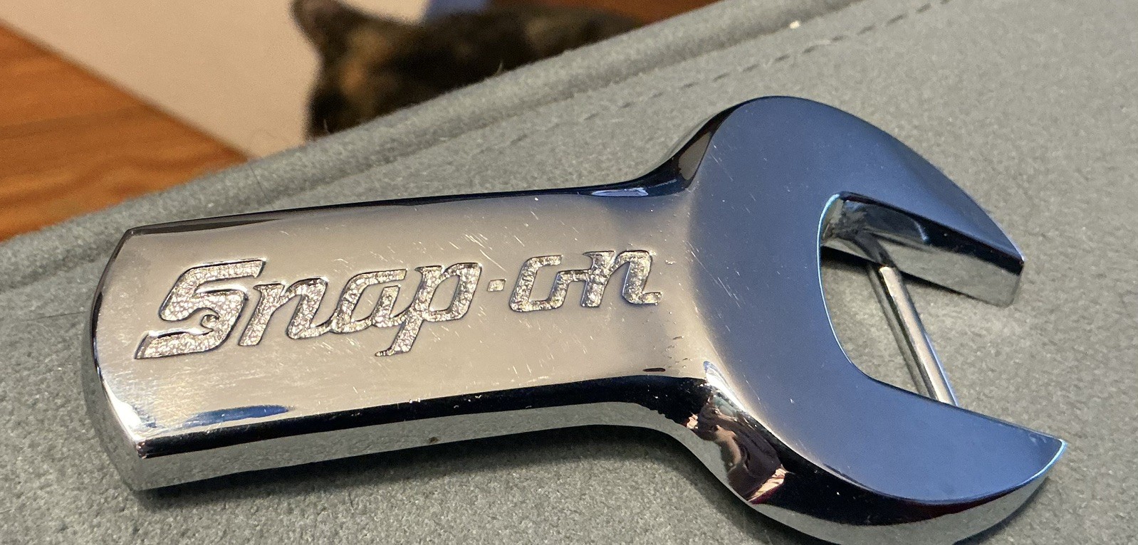 Snap On Chrome Wrench Belt Buckle Vintage RARE