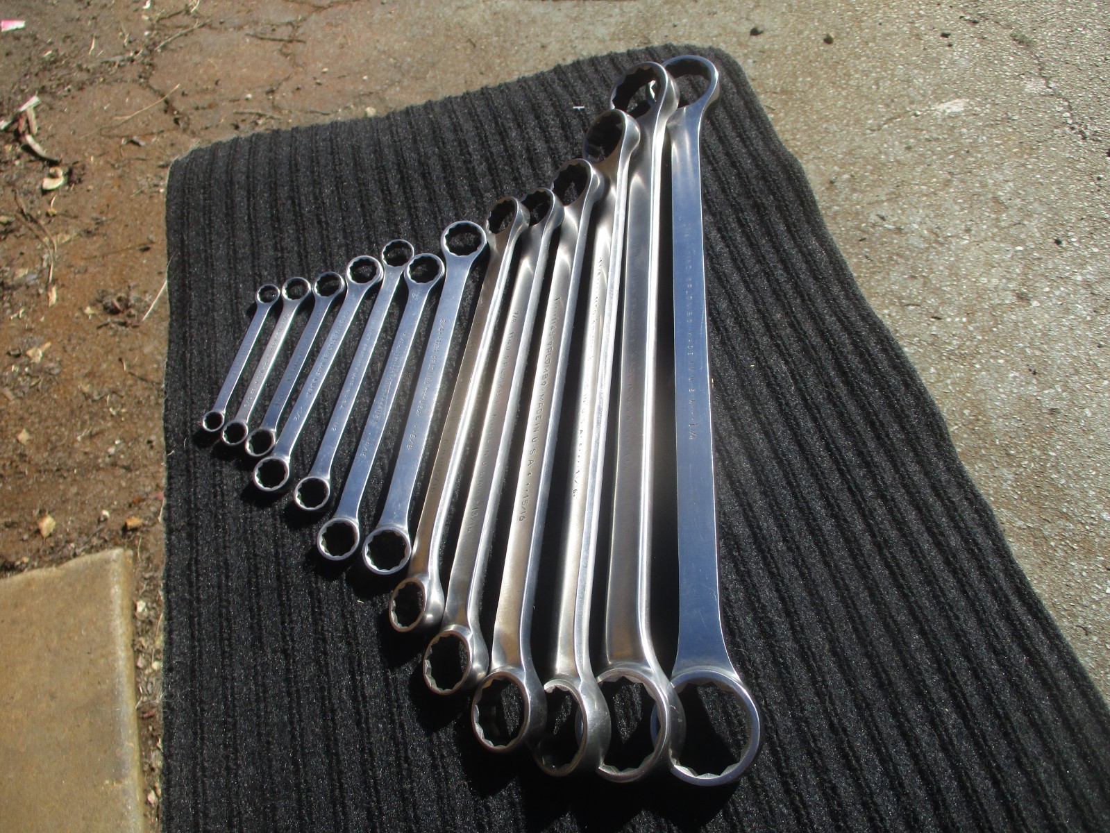 Plomb, Plvmb polished Box Wrench set 5/16 to 1 3/8, 1100 series