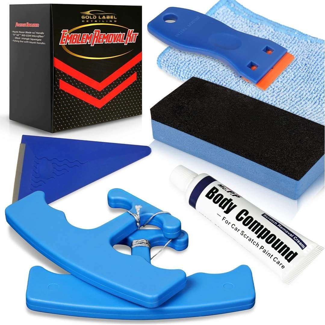 Car Wrapping Essential: Logo Remover Kit with Soft Applicator & Repair Sponge