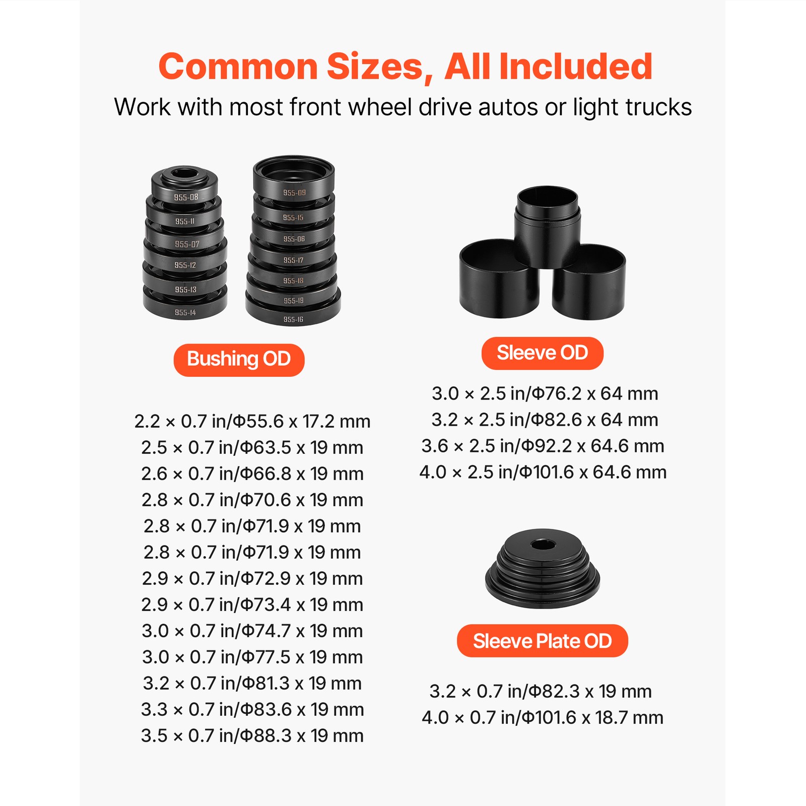 Uimoso 23-Piece Front Wheel Bearing Removal and Installation Tool Kit