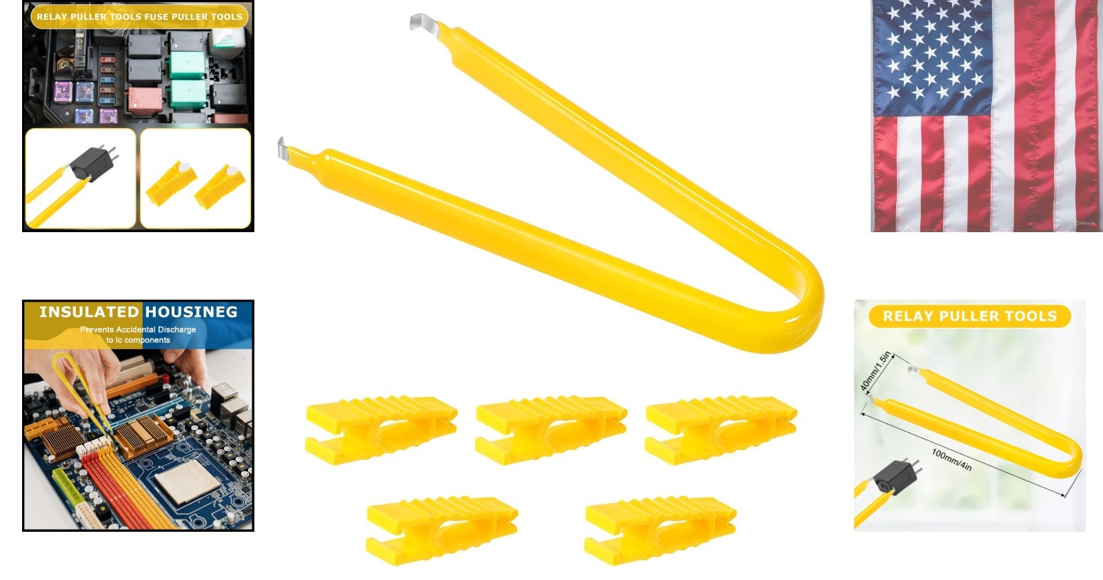 6 Pcs Automobile Fuse Puller Pliers Set Car Fuse Remover Set Fuse Puller Tool…