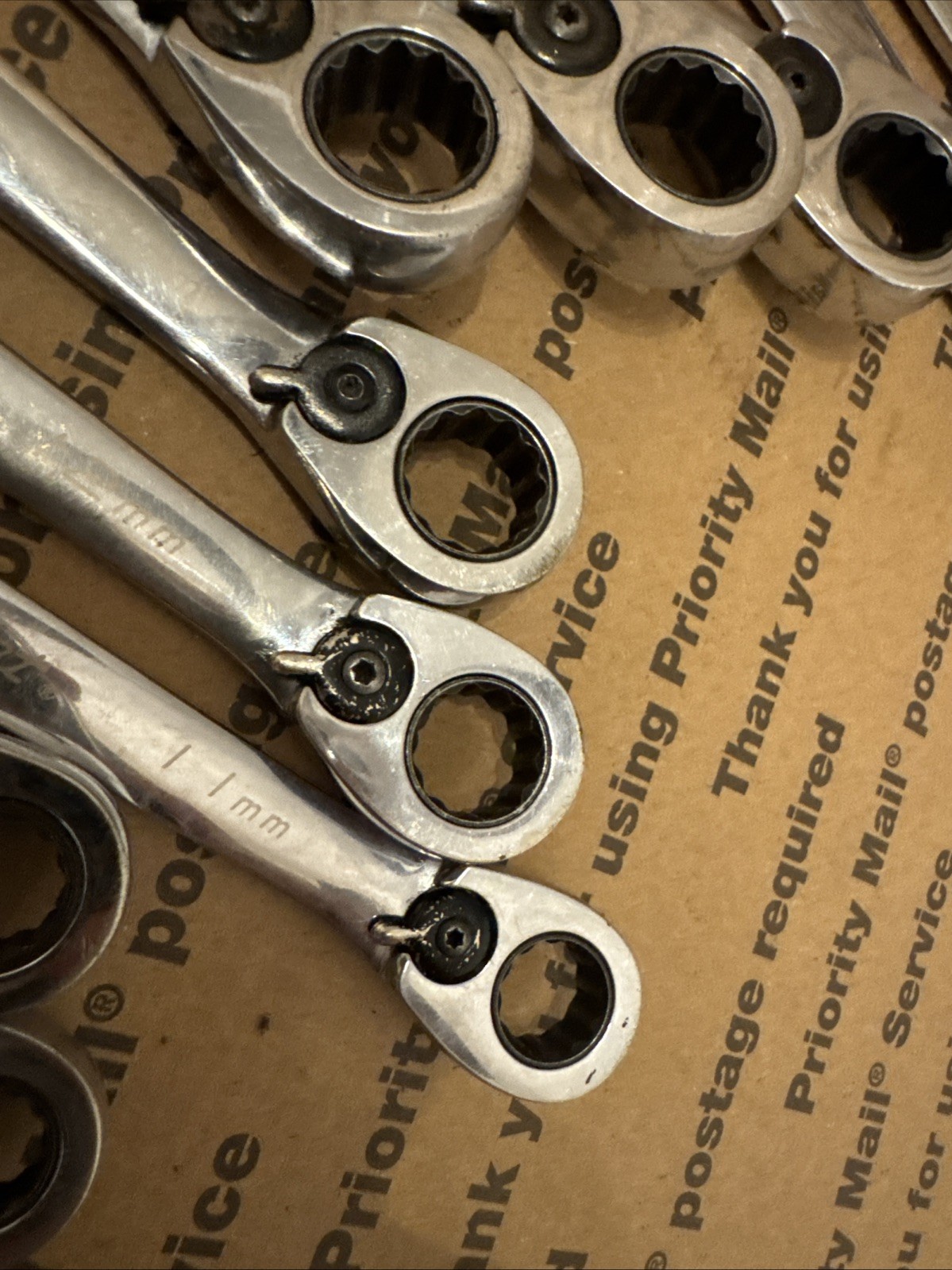 Blue Point 12 Pc Metric Reversible Ratcheting Wrench Set 8-19mm BOERM712
