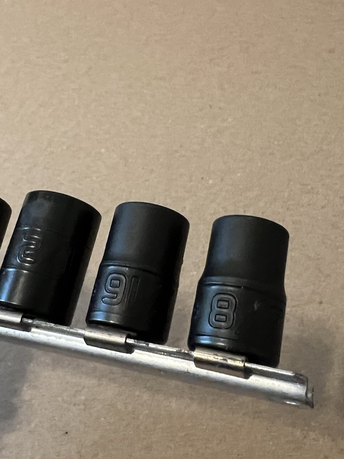 CAT/ Snap-On USA 3/8” Drive 7 Piece Impact Socket Set 12 Point SAE 3/8”-3/4”
