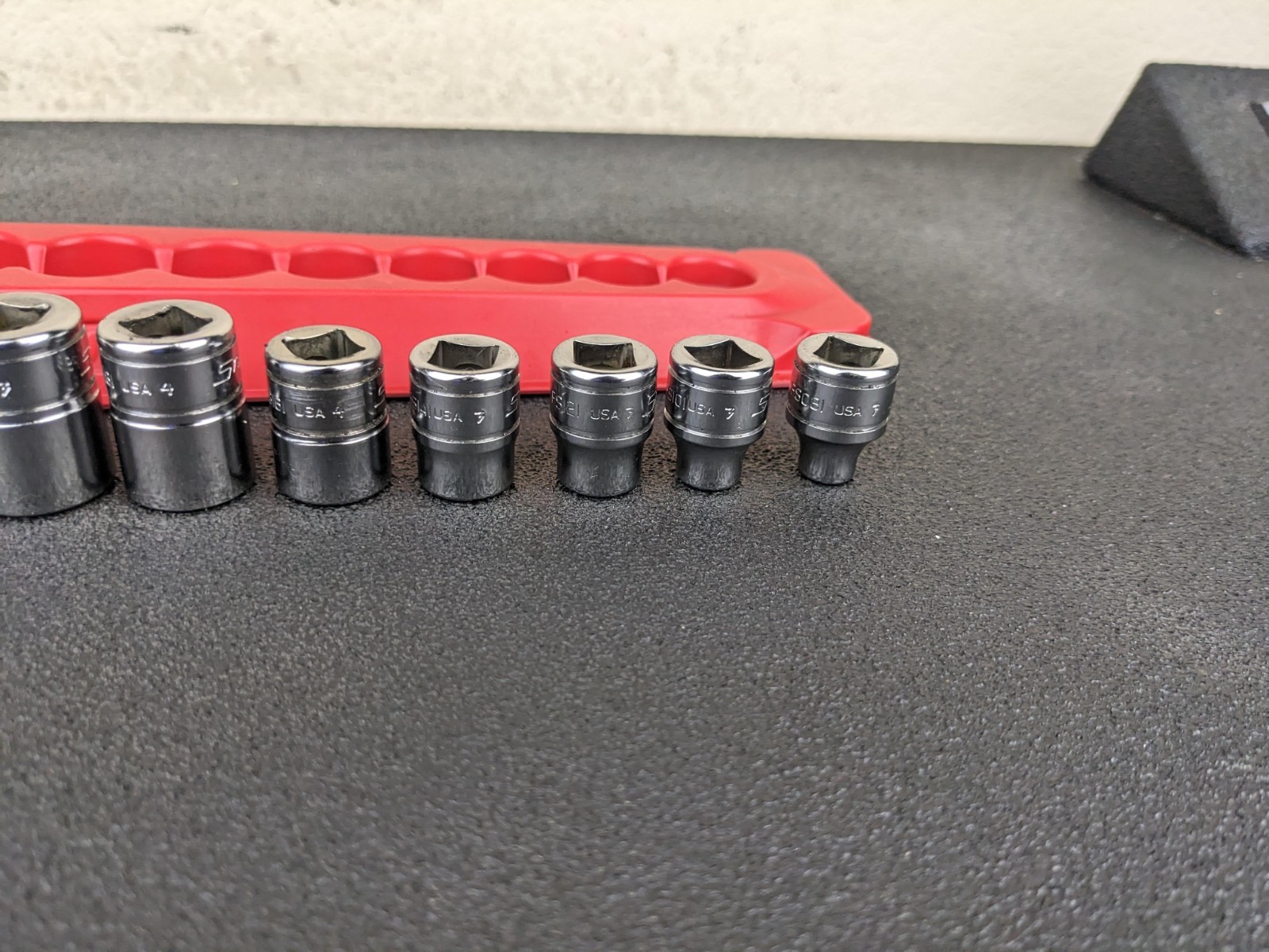 #bp369 Snap-On Tools 211FSY 11pc 3/8″ Drive 6-Point SAE Drive Shallow Socket Set