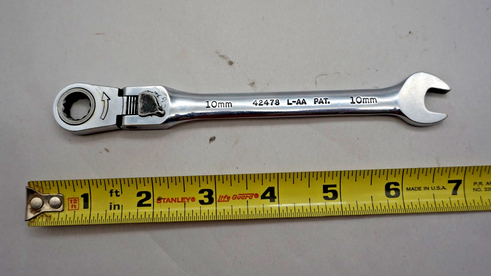 Sears Craftsman Vintage 10mm Locking Ratchet Combo Wrench 42478 L-AA USA