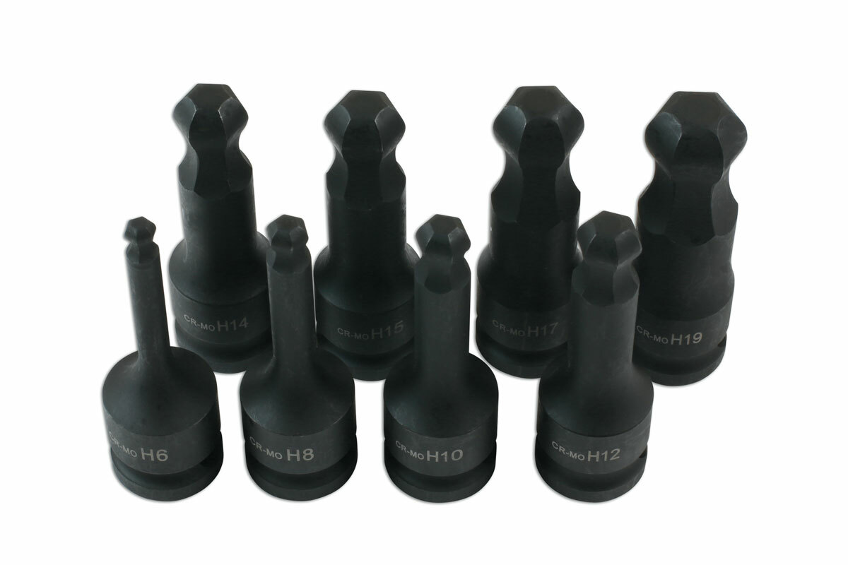 Laser 7672 Impact Hex Driver Set – Ball Type 1/2″D