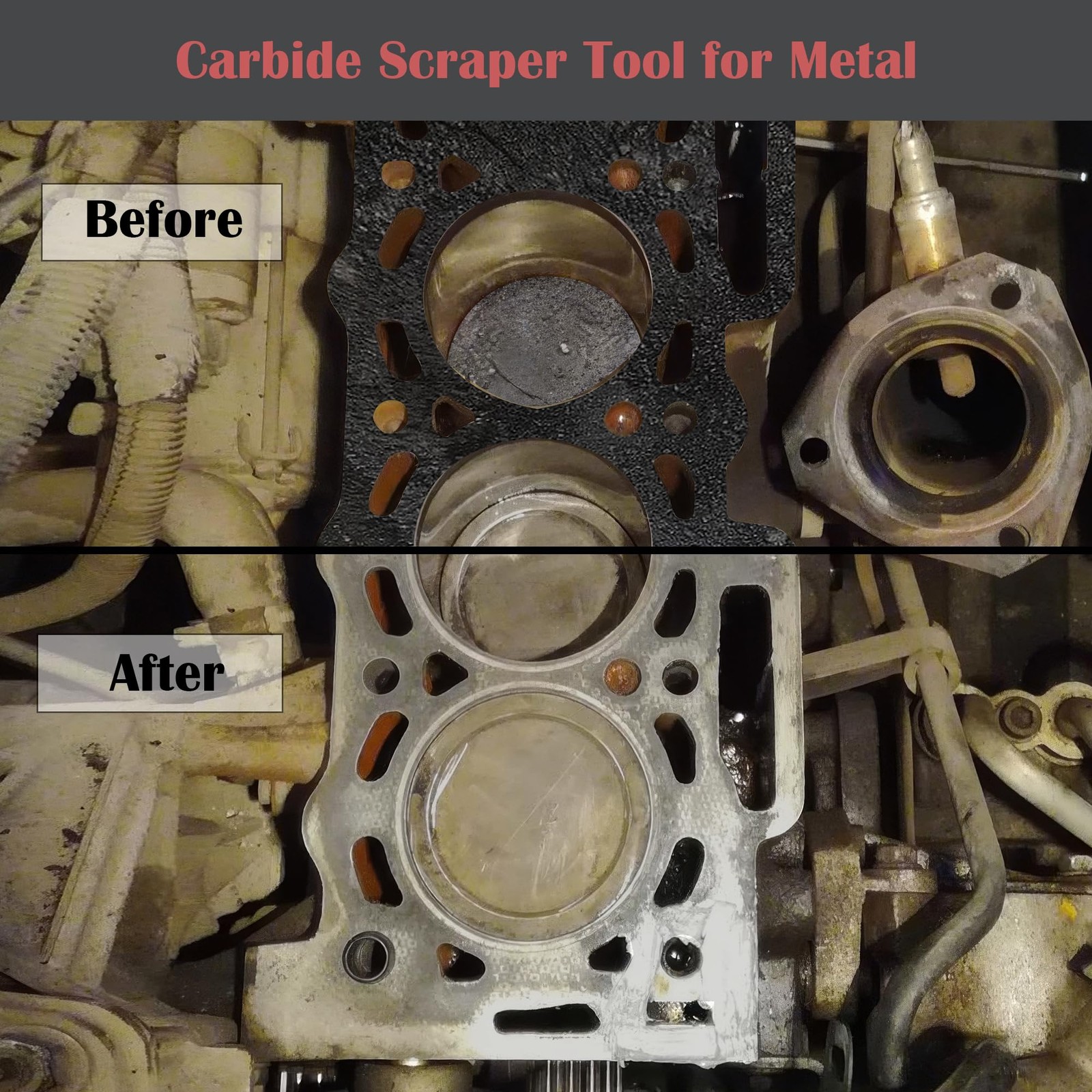 OUXIO Carbide Scraper, Super 1-1/4 inch and 5/8 inch,