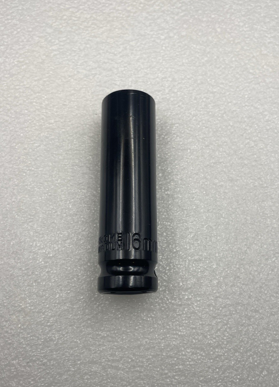Quality 1/2 Inch Drive x 16 MM 6 Point Deep Impact Socket Thin Wall