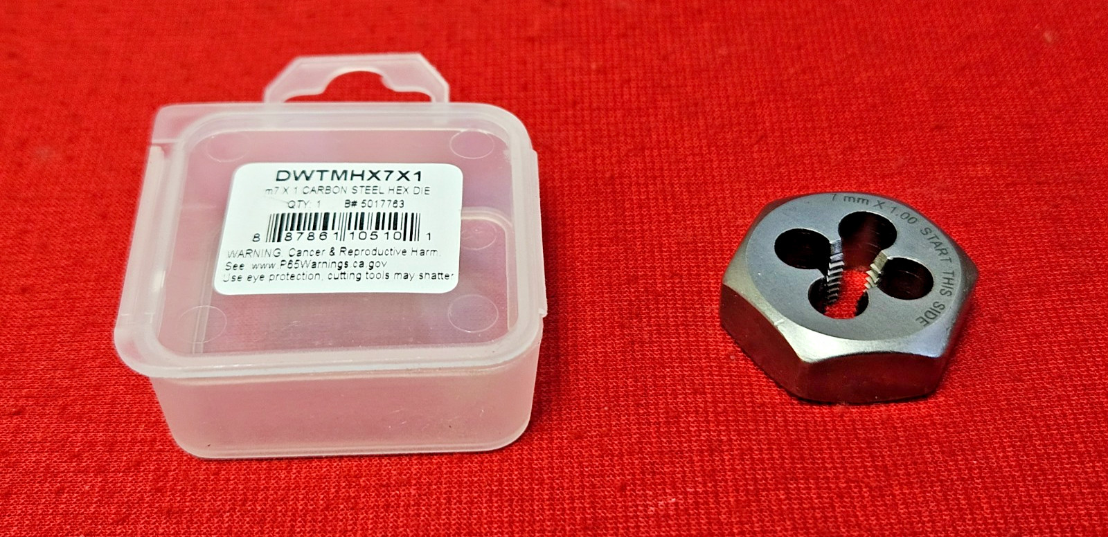 M7 X 1.0 Metric 1″ Hex Die Irwin Hanson 6631 7MM Carbon Steel USA RH Rethreading