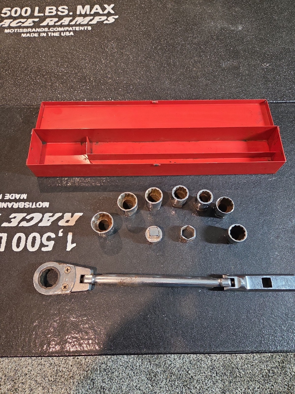 MAC Tools USA 10pc VRF Front End Alignment Ratchet Pass Through Thru Socket Set