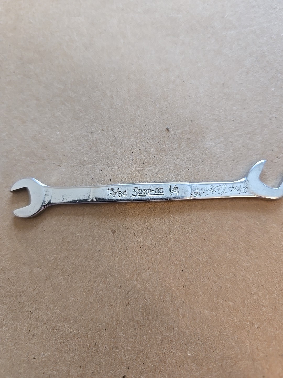 Snap On 15/64″-1/4″ SAE 15°60° Offset Open End Ignition Wrench USA DS1516