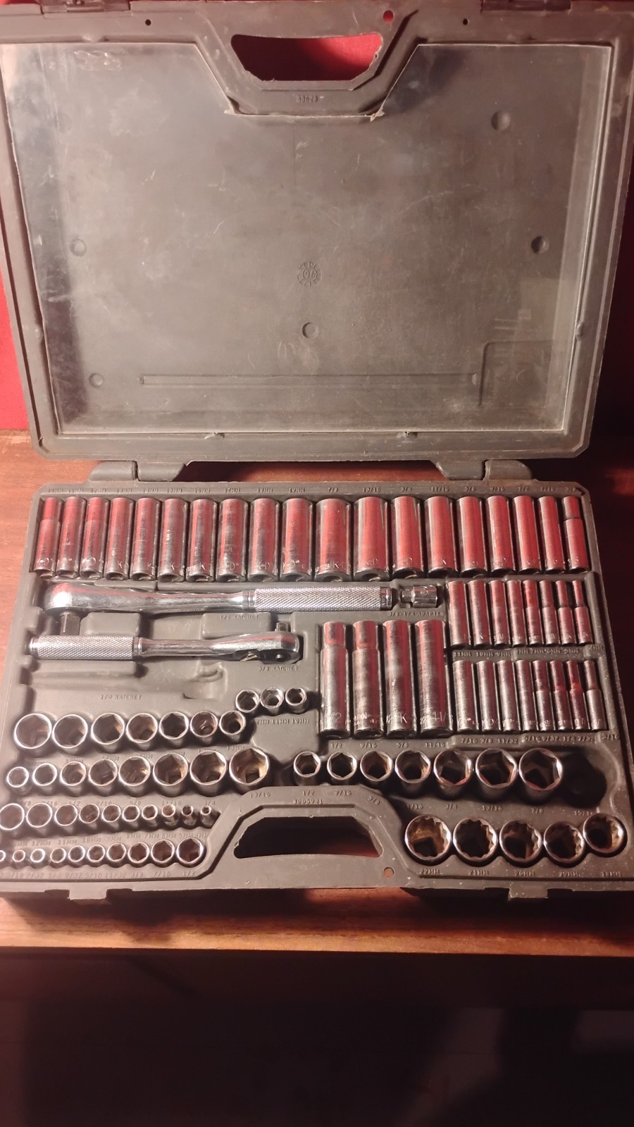 HUGE KD/Craftsman Set. Missing 2 Pieces. Half Inch, 3/8, Quarter Inch Socket Set