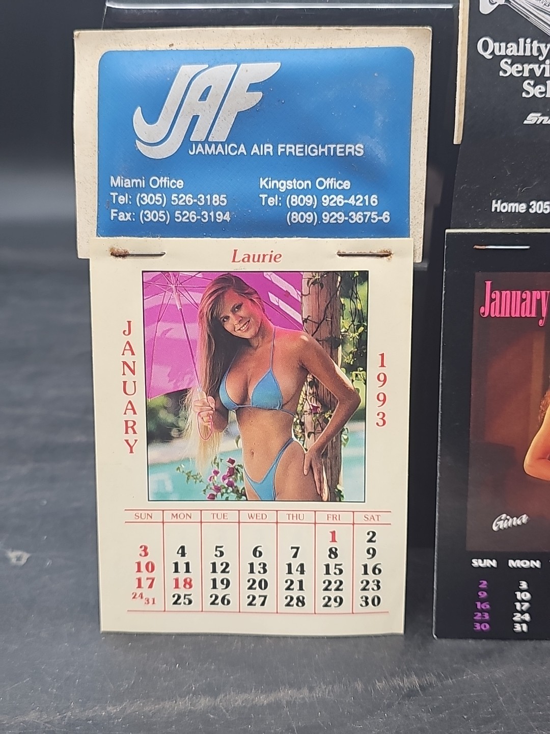 Mini Swimsuit Calendars 1993 & 1994 Snap-on Promo Advertising