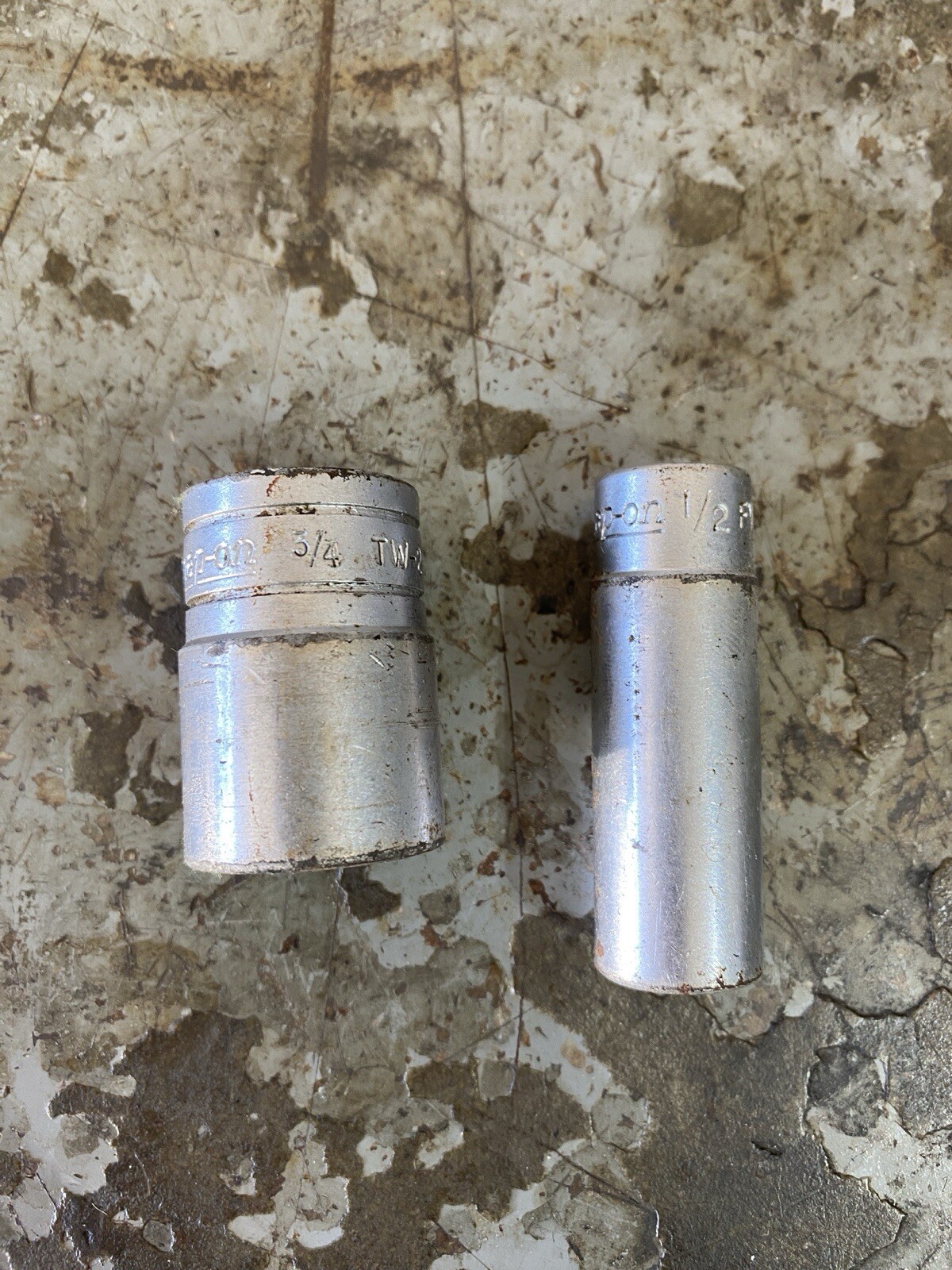 2 Snap On Underlined Logo Sockets 3/4” TW-241 And FVS-161 1/2”