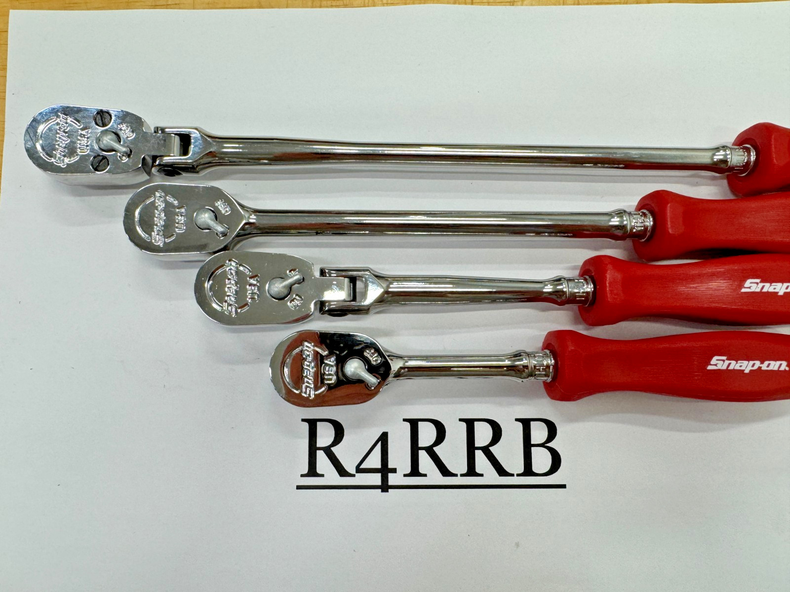 Snap-on Tools USA NEW CLASSIC RED 4pc 1/4 Drive Assorted Ratchet Master Set RARE