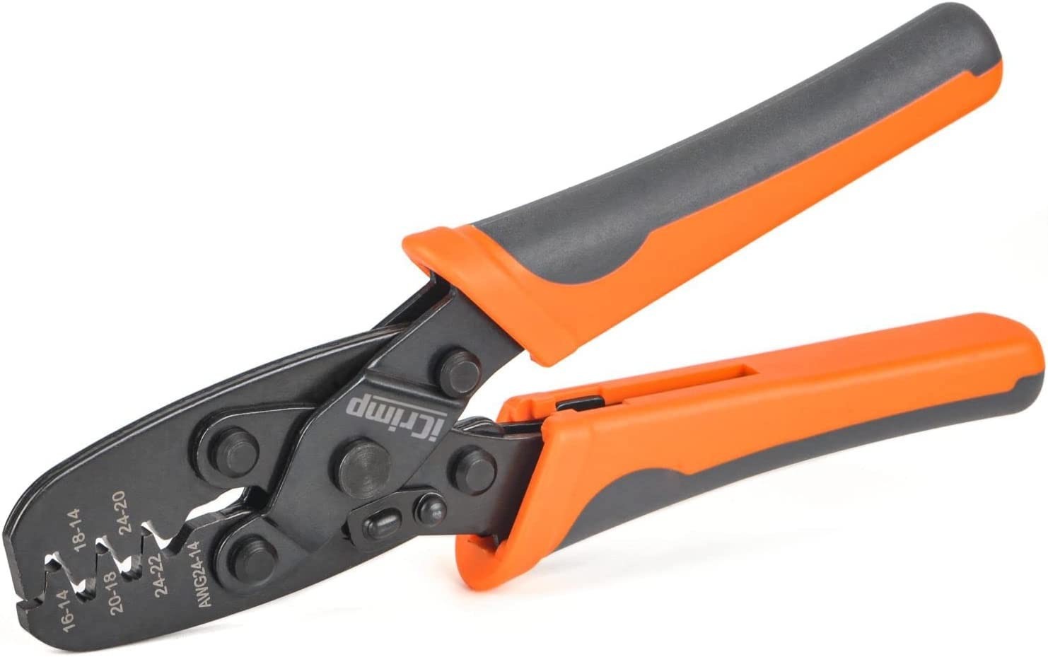 iCrimp Open Barrel Terminal Crimping Tool for AWG24-14 (0.2-2.0mm²), Orange