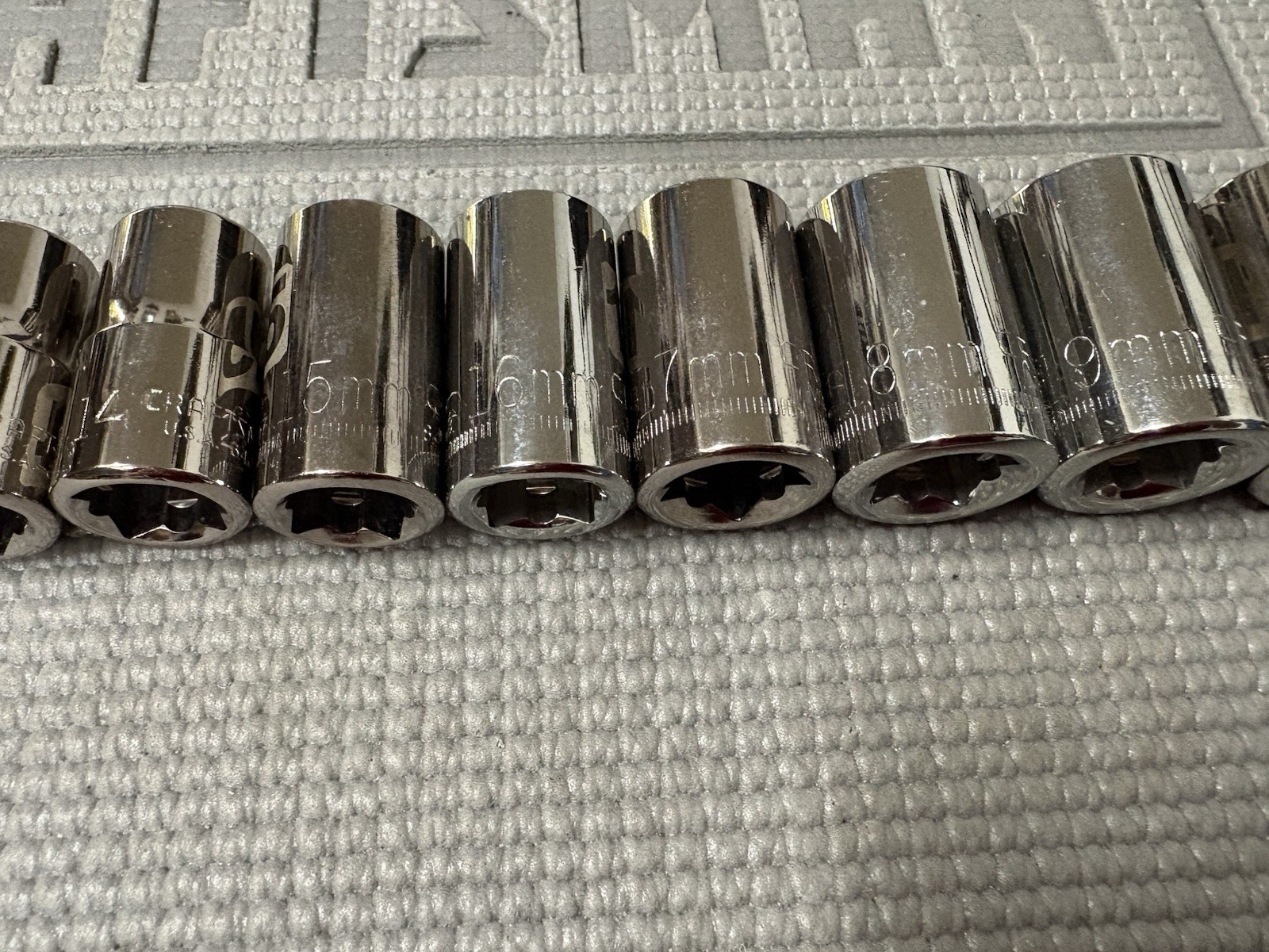 Sears Craftsman USA 12pc 1/2” Drive Metric Easy Read Sockets 9-20 Dual Mark G2D