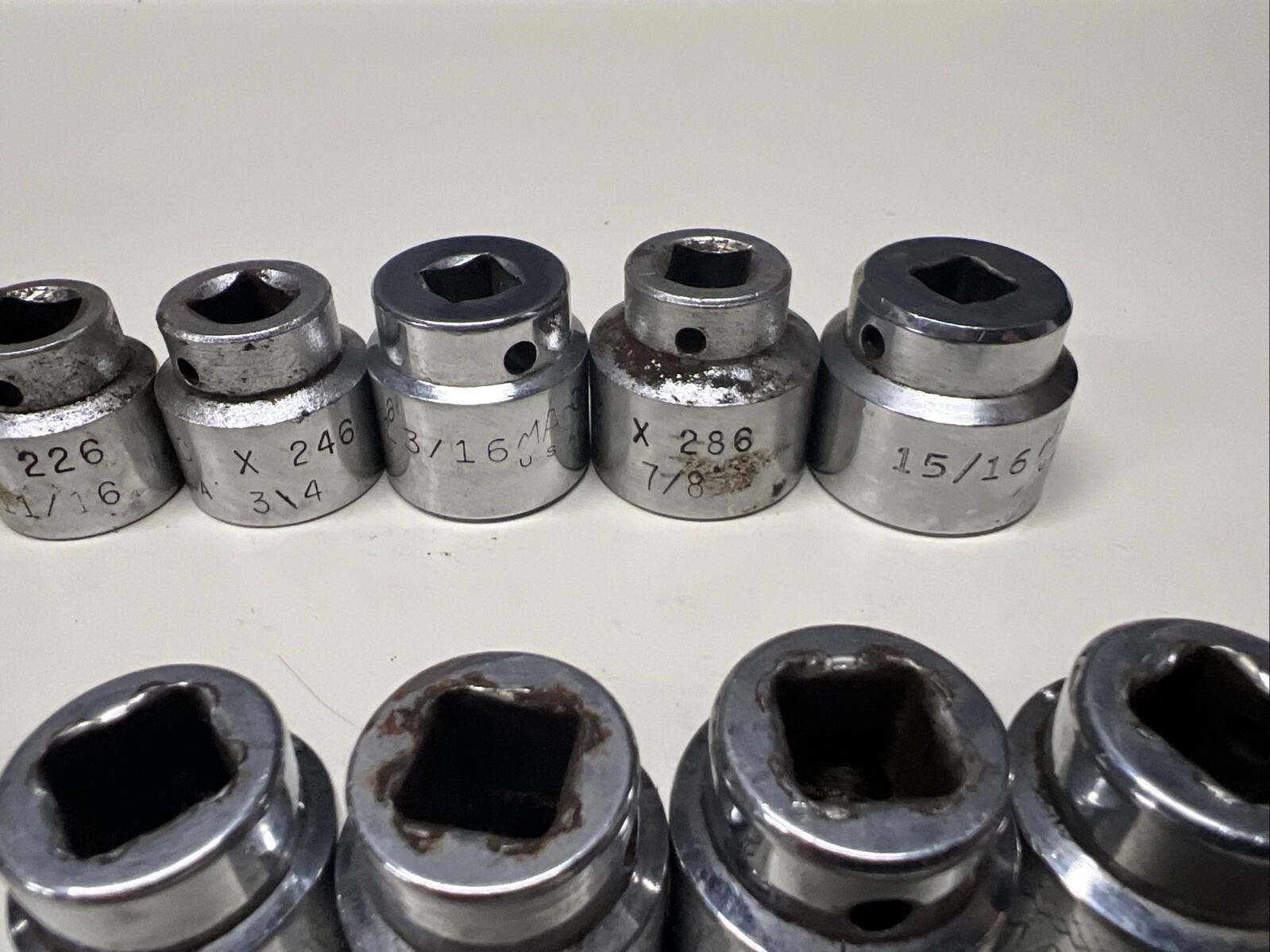 Mac X Series 3/8″ Drive Shallow Metric & SAE Sets 6-19MM & 1/4″-15/16″ USA #7E1