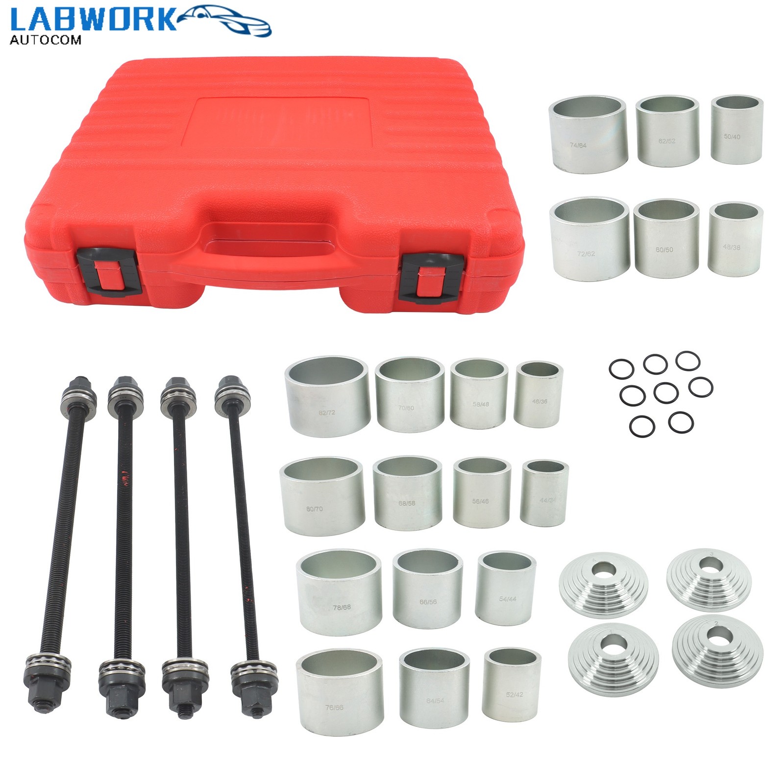28Pc Universal Press Pull Sleeve Kit Remove Bearings Bushes Seals Garage Tool