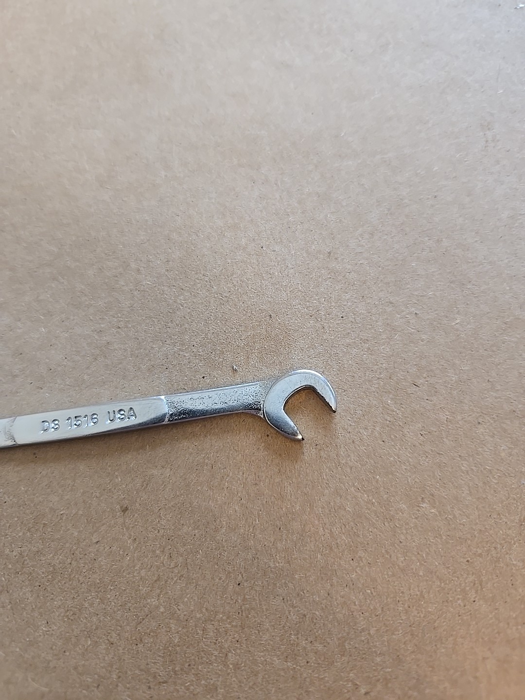 Snap On 15/64″-1/4″ SAE 15°60° Offset Open End Ignition Wrench USA DS1516
