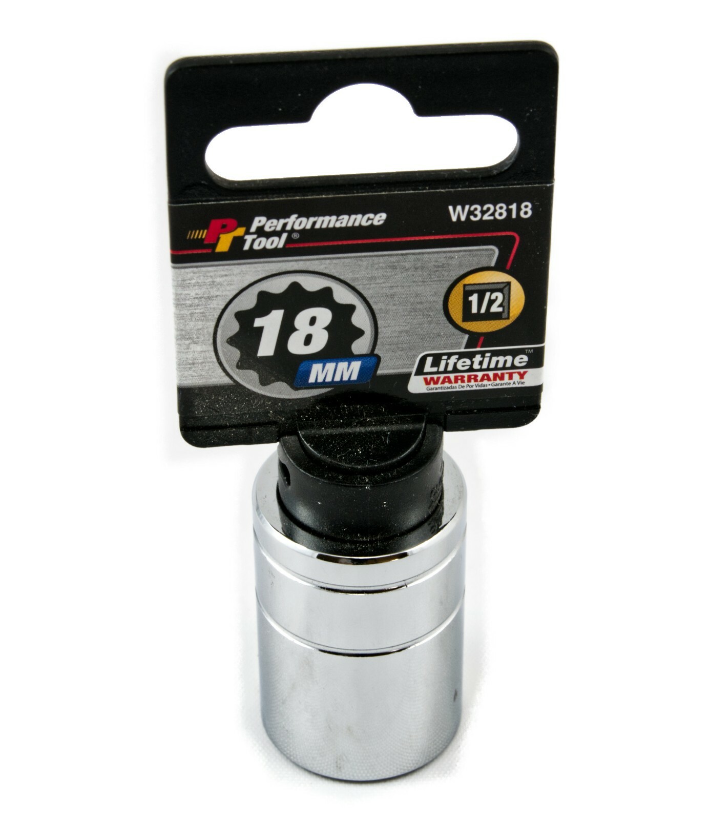 18mm 1/2″ Drive 12 Point Metric Shallow Standard Socket Performance Tool W32818