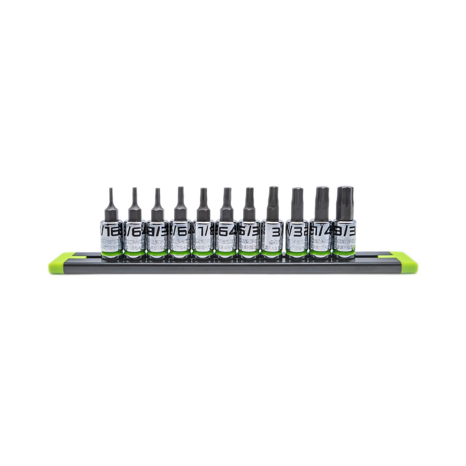 GRIPEDGE HEX Bit Socket Set | 11-PC – 1/4» Drive Short SAE RPT Hex Driver Se…