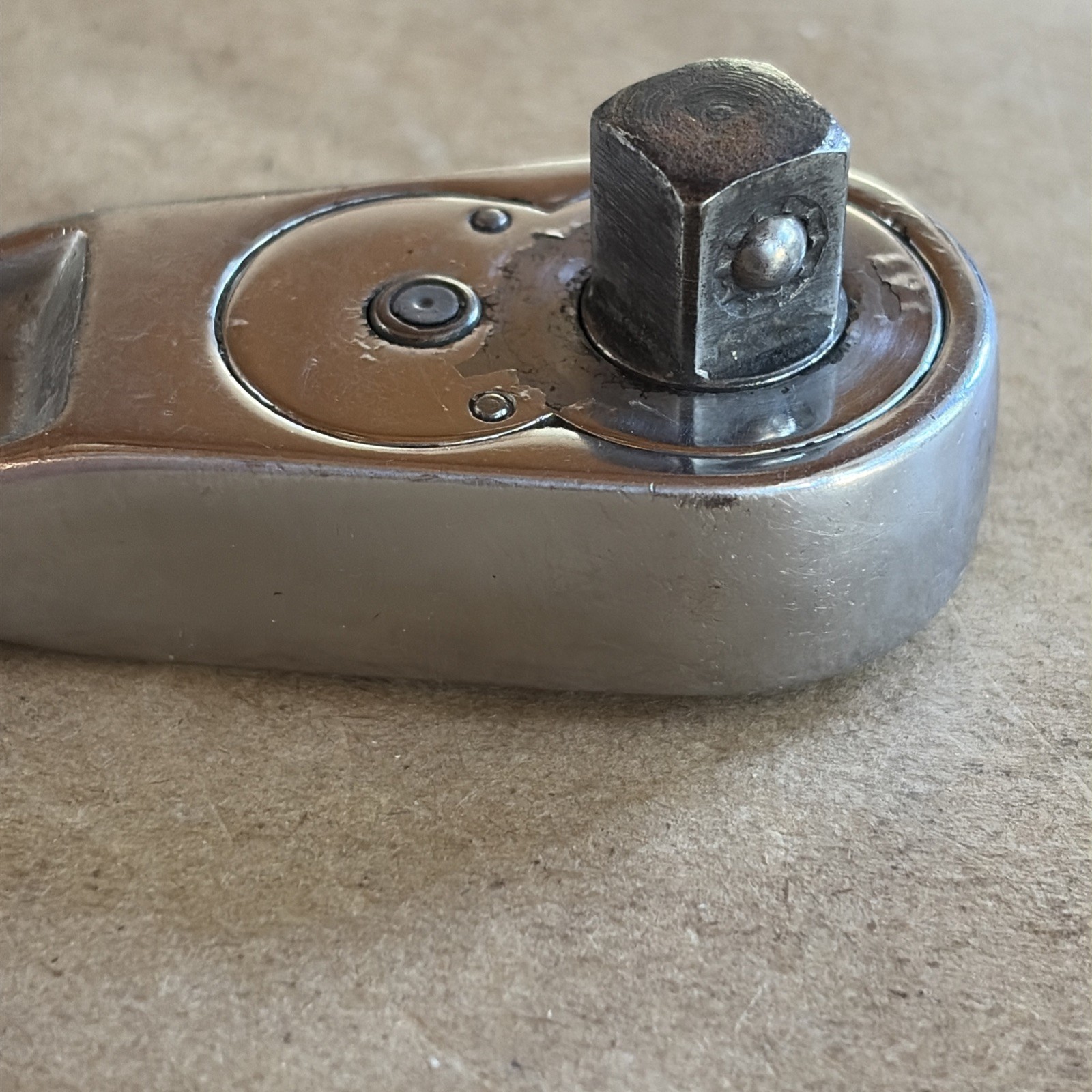 Vintage Snap-On FV71 3/8″ Drive Flat Chrome Ratchet 6″ Long