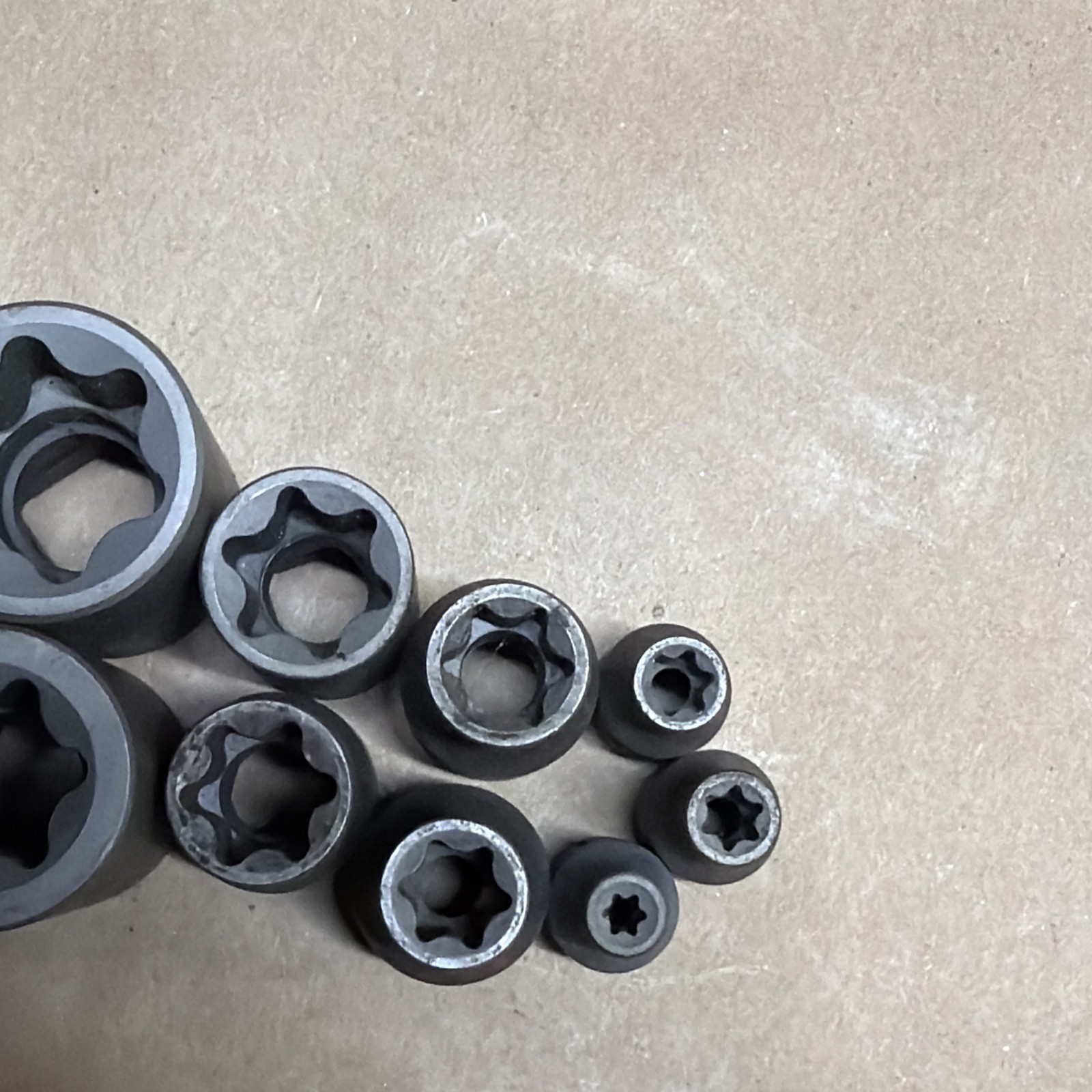 OTC External Torx Bit Sockets Lot of 11 (24,22,20,18,16,14,12,10,7,6,4) Used