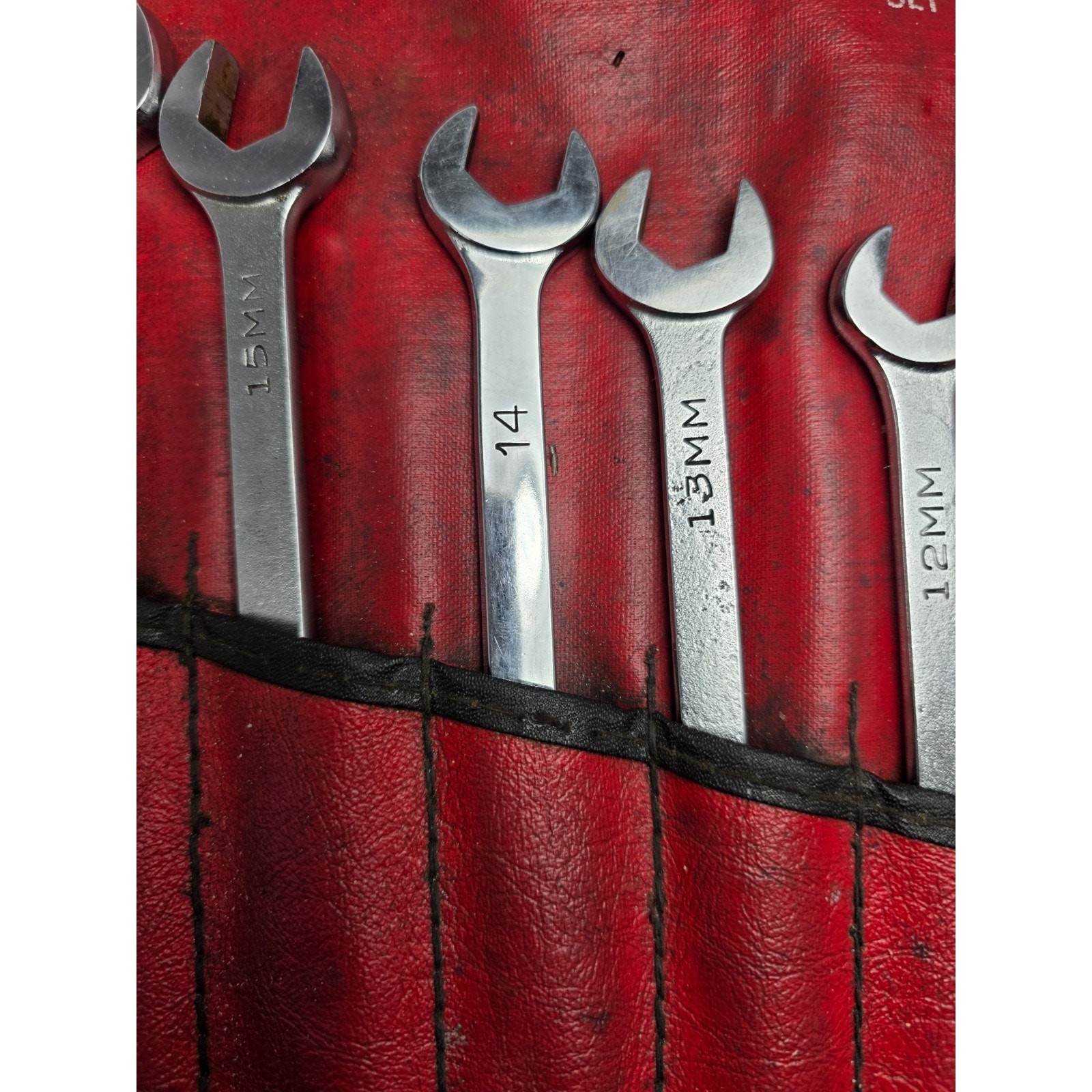 Vintage Mac Tools SML10K Metric Wrench Set Textured Matte USA Made Roll Pouch