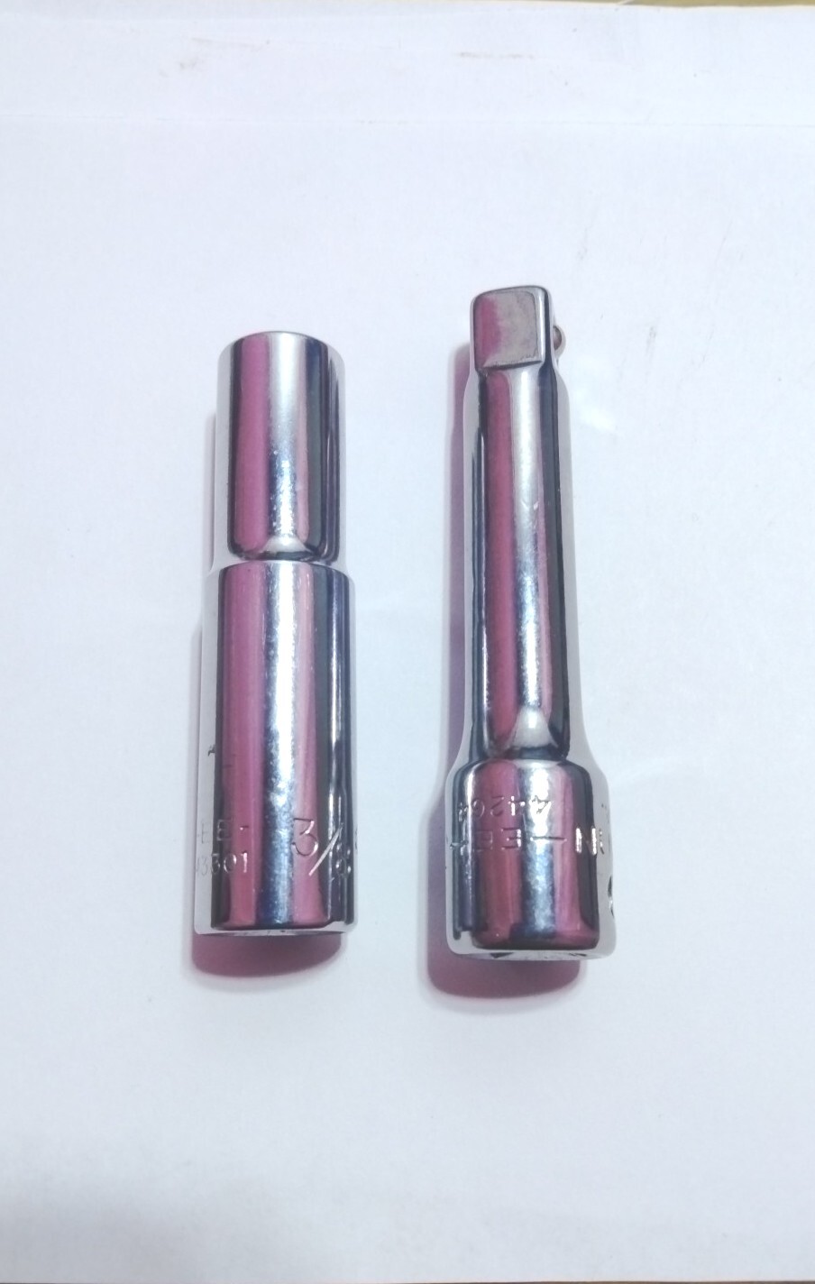 Craftsman 43301 EE 3/8″ 12pt Deep Socket & 44264 EE 3″ Extension, Both 3/8″ Dr.