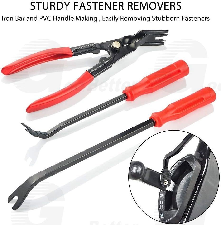 19pcs Car Trim Removal Tool Kit Radio Hand Pry Panel Door Interior Clip Plastic