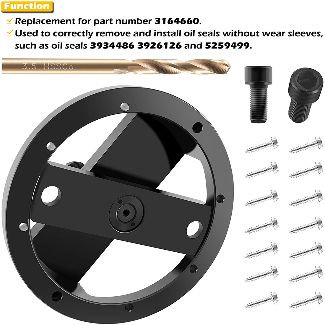 3164660 Rear Crankshaft Seal Remover Installer Tool set for 1989-2016 Cummins