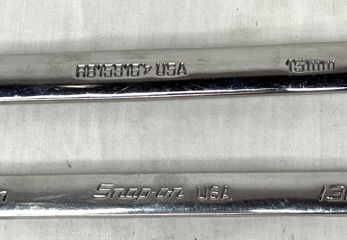 Snap-On Wrench Lot SAE & Metric 1/2 9/16 9/16 11mm 13mm + Matco 15mm