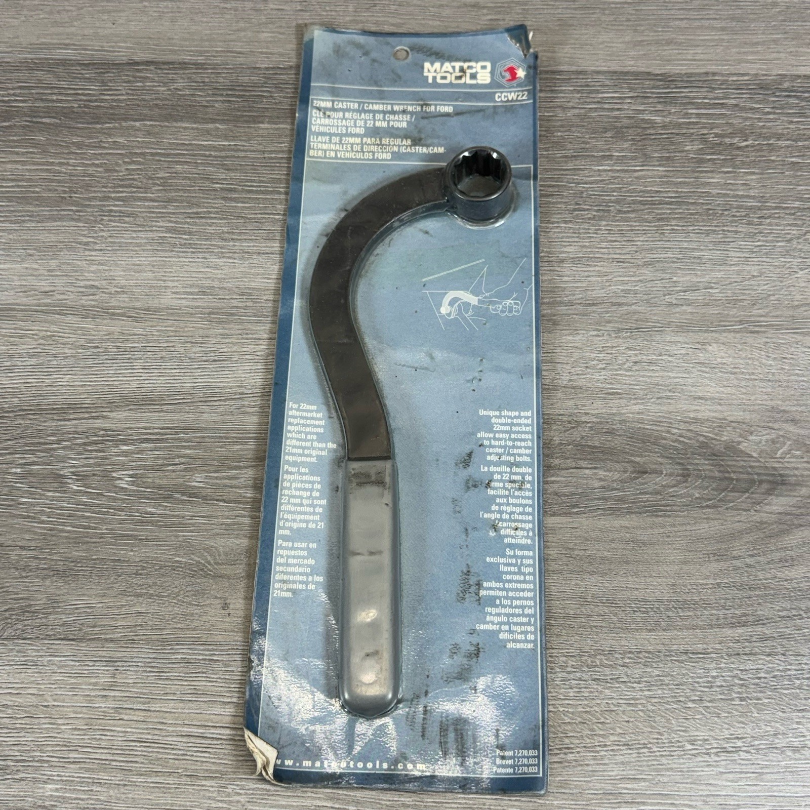Matco Tools CCW22 Camber Caster Suspension Alignment Specialty Tool Wrench 22mm