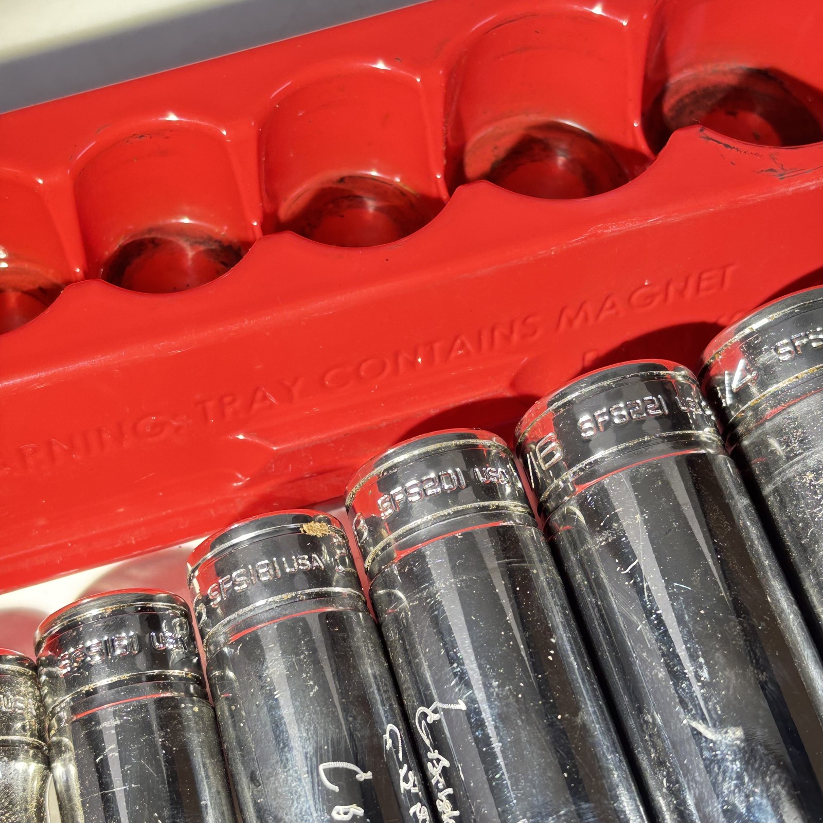 Snap-On Tools 211SFSY 11-Piece 3/8» Drive 6-PT 1/4-7/8» SAE Deep Socket Set