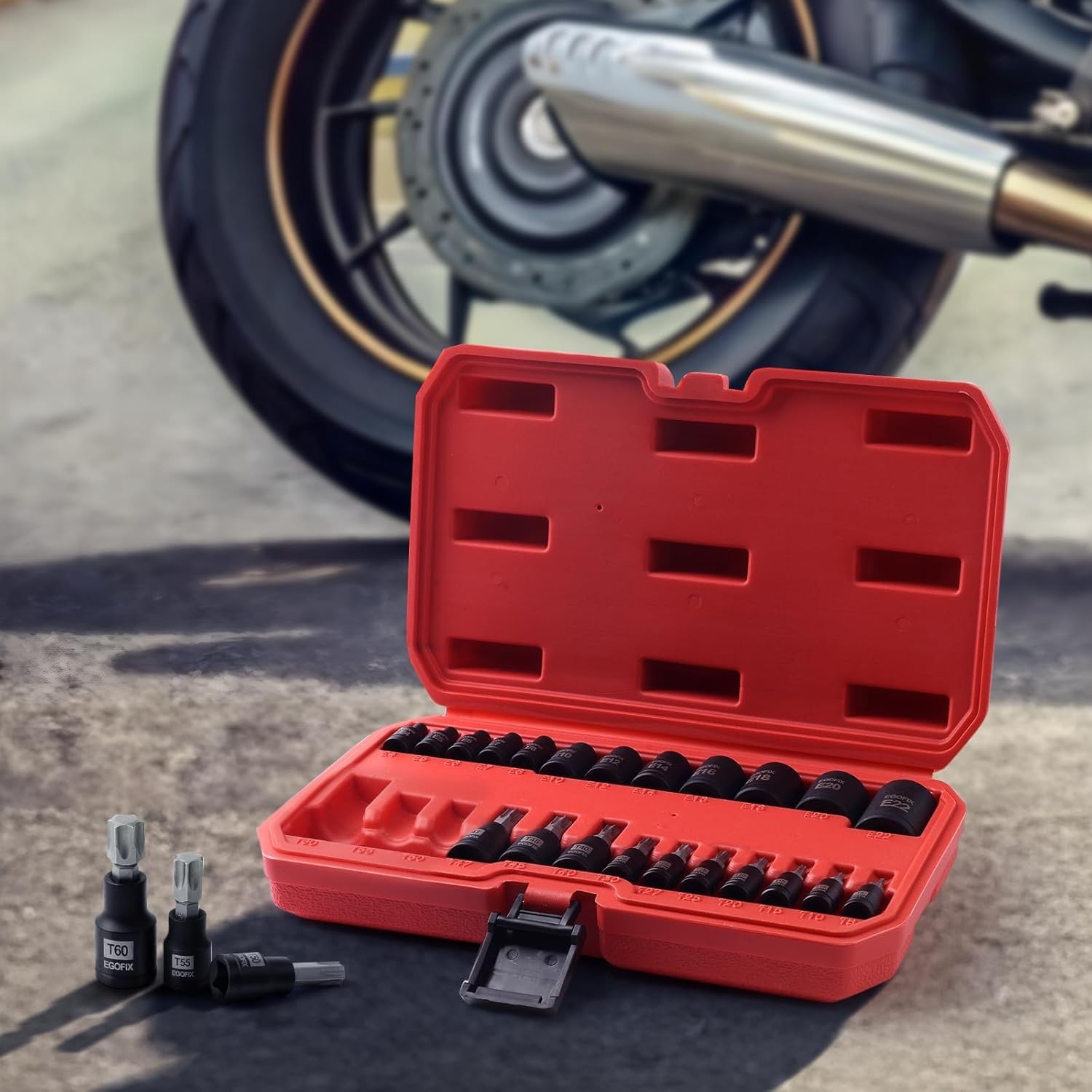 Durable 25-Piece Torx Bit & Socket Set – S2 & Chrome Vanadium Steel Quality