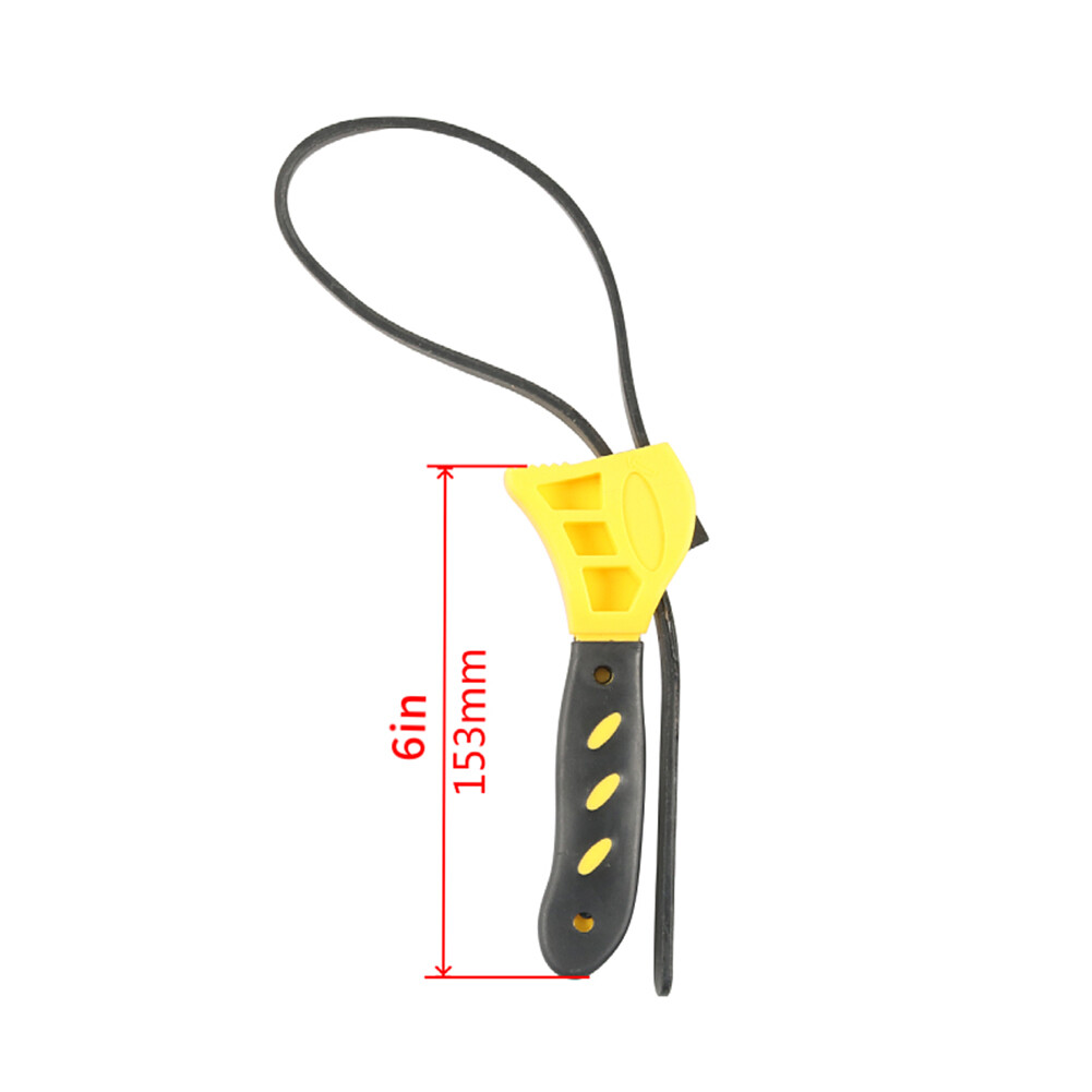 6 Inch Rubber Strap Wrench Tool Oil Filter Pipe Wrench Rubber Strap Mechanics