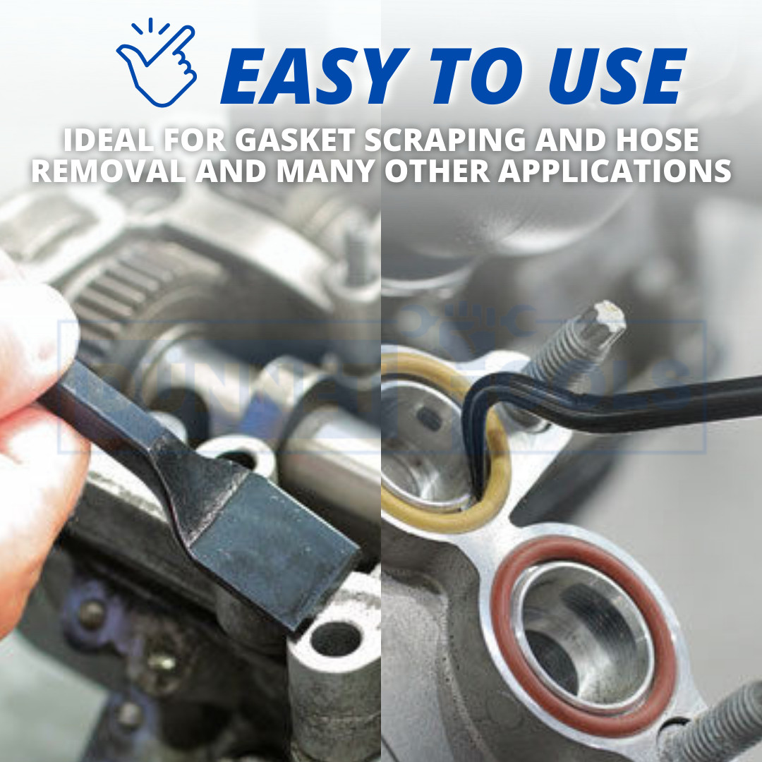 Pick and Hook Set 9pc Gasket Scraper Hose Removal Pry Pullers Garage Tool Set