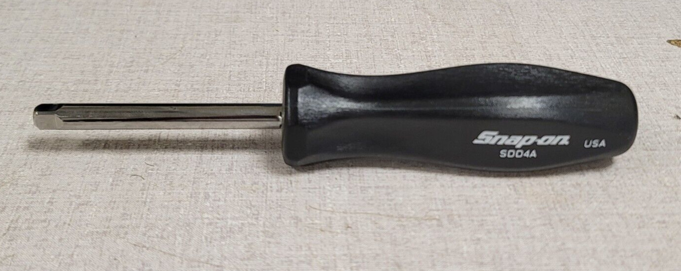 Snap-On 1/4″ drive Nut Driver Spanner 7-1/4″ Black Hard Handle Standard Shank