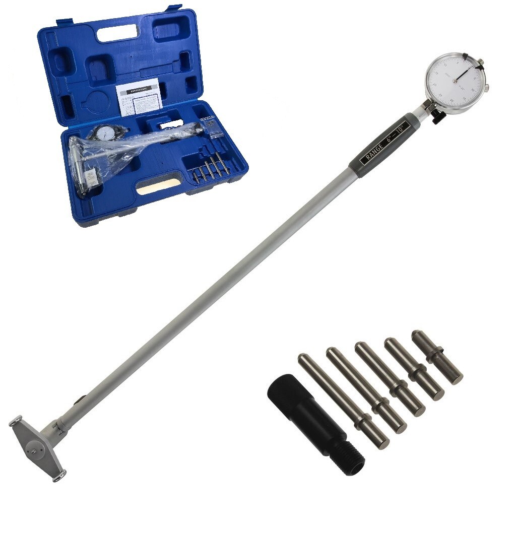 Bore Gauge Dial 6″-10″ Precision Cylinder Hole Gage Set Wood Case