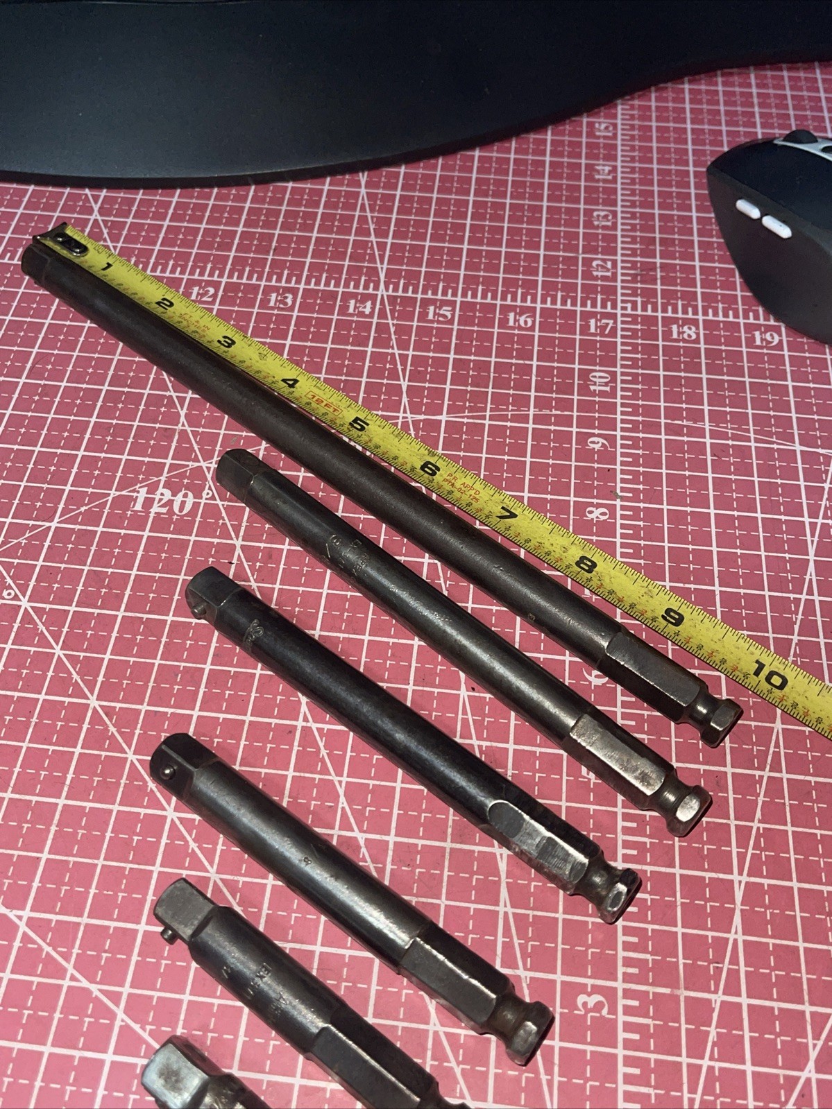 Apex / Snap on USA 7 Piece 7/16” Hex Power Adapter Extension Set 3/8 Drive 2-10”