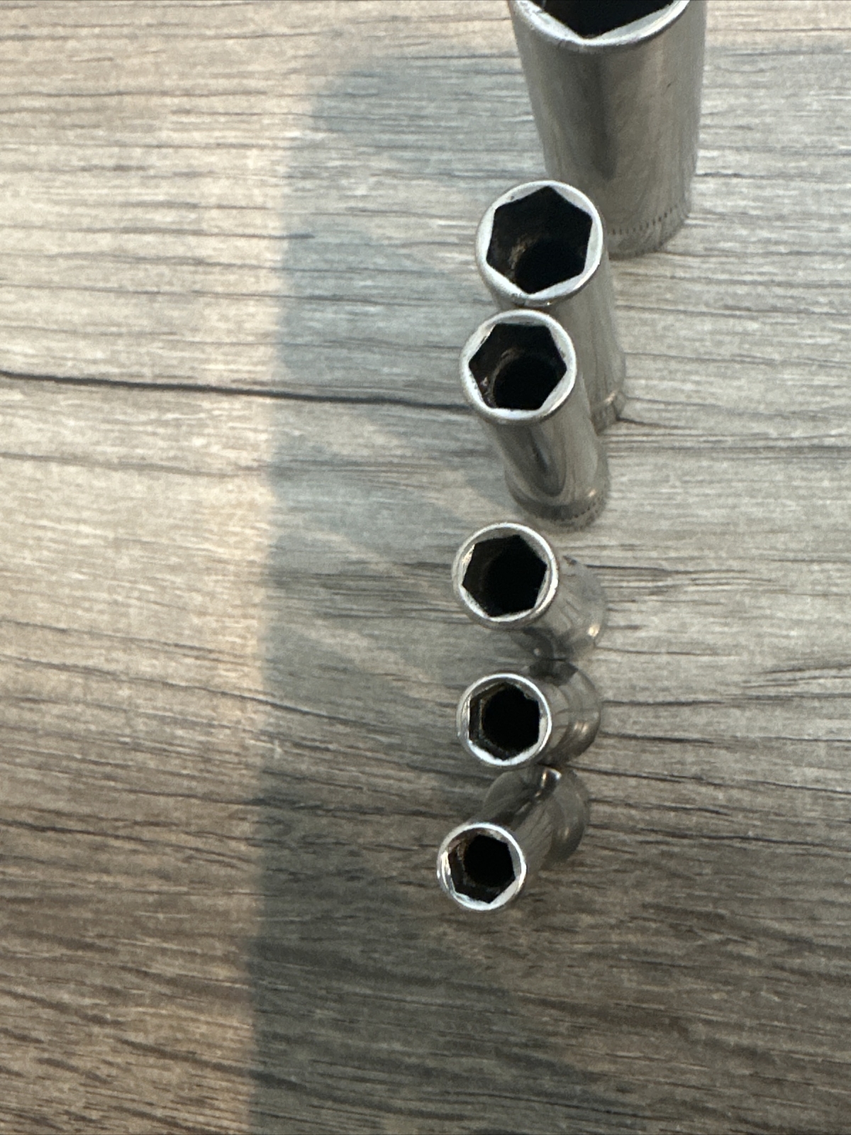 SNAP-ON 6PC. Metric Deep 1/4in Drive 6-Point on a rail Flank Drive Socket Set