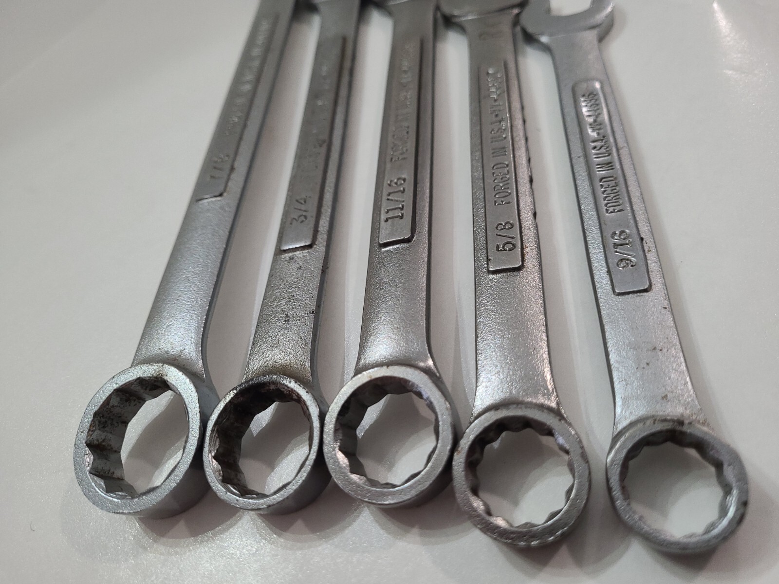 Vintage Craftsman Standard Combination Wrench Set VV Series 12 Piece 3/4-1/4 7/8