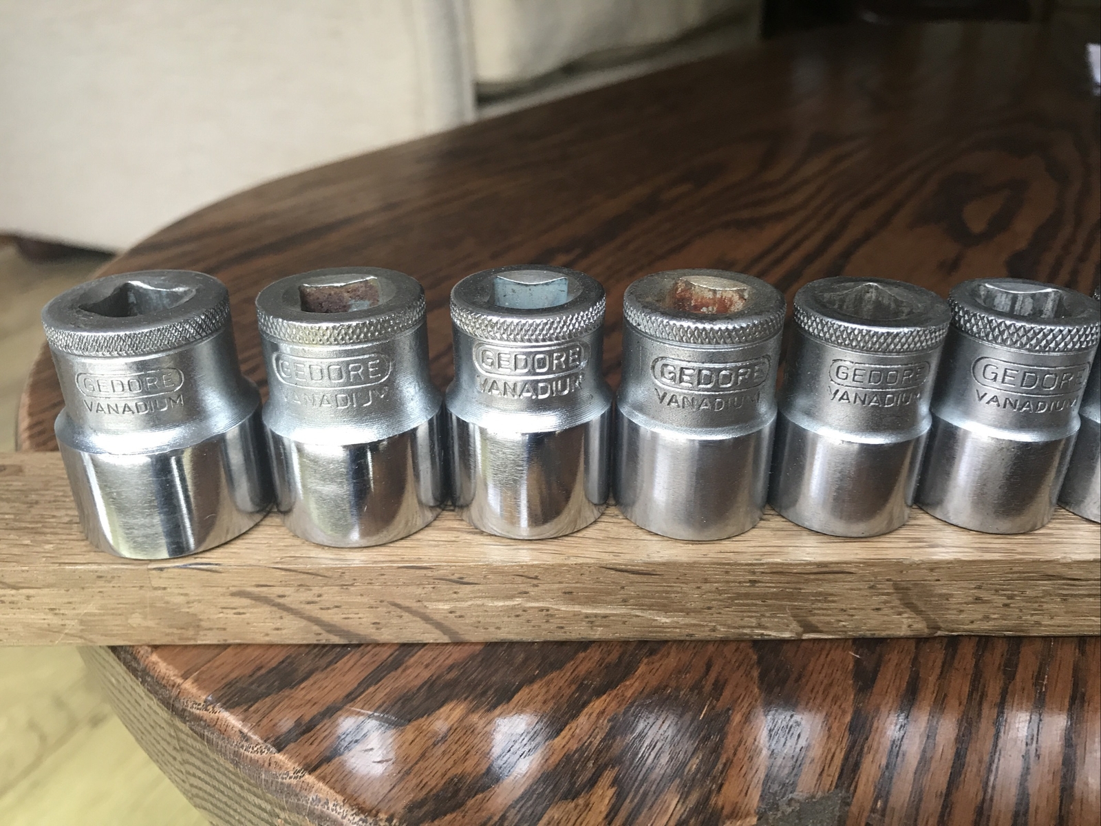 12 Gedore Sockets 1″ To 7/16″ AF With 1/2″ Drive. No 2.