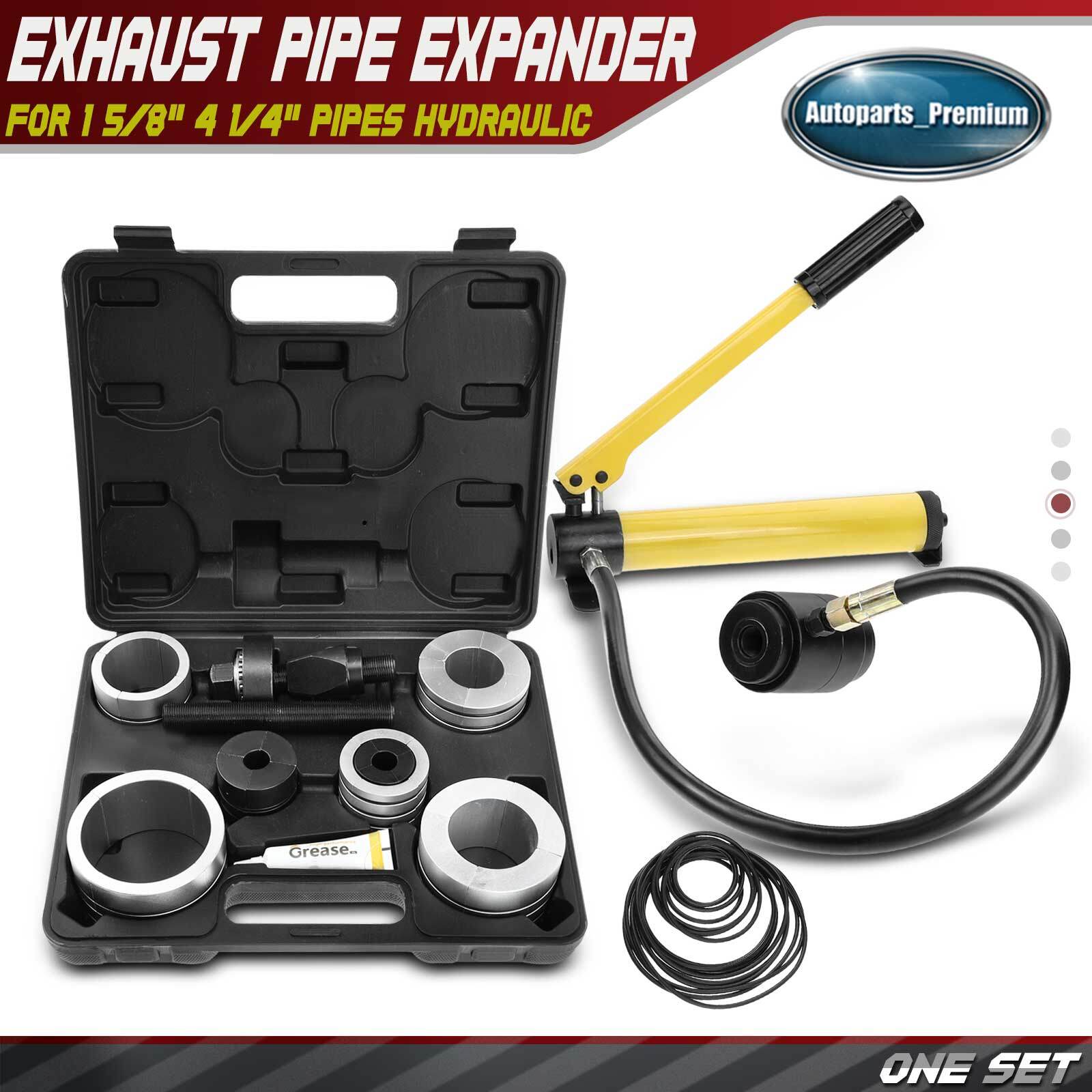 Hydraulic Exhaust Pipe Stretcher Expander Kit with Collets 1-5/8 in to 4-1/4in