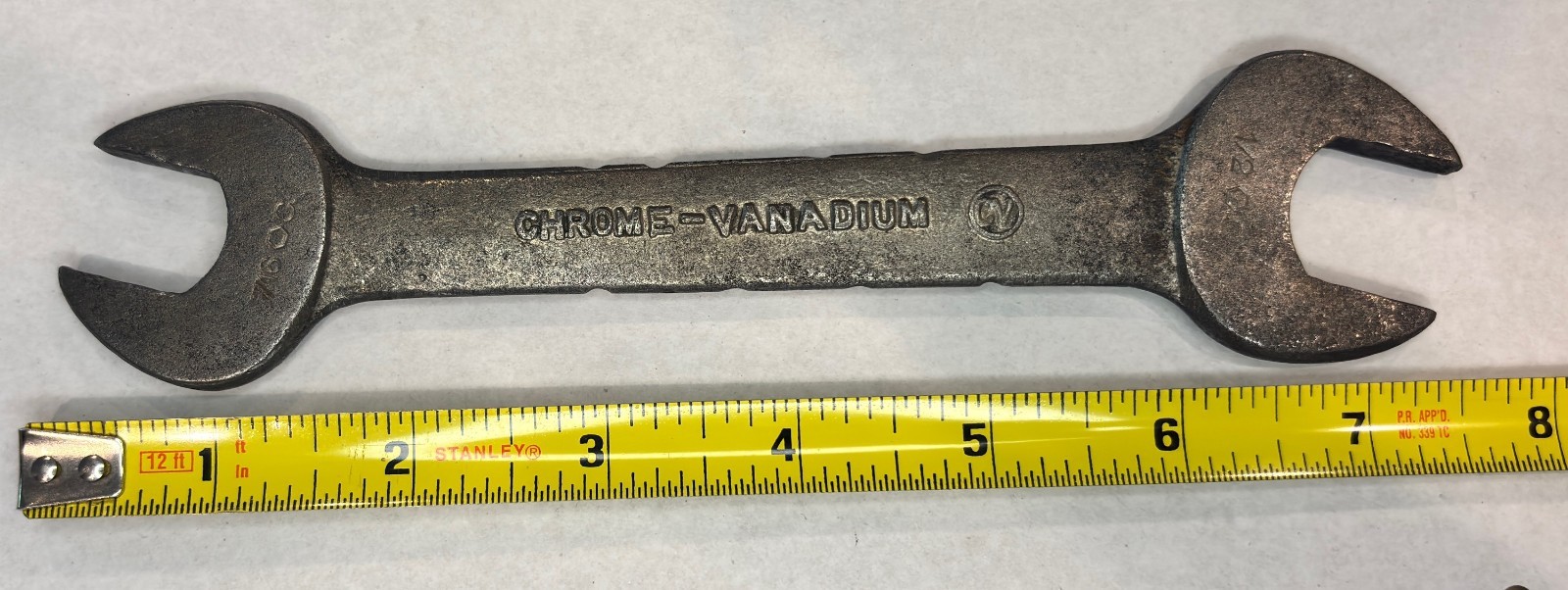Bonney 7/16″ x 1/2″ SAE (5/8 x 3/4 actual) Open End Wrench #1729 Vintage TW001