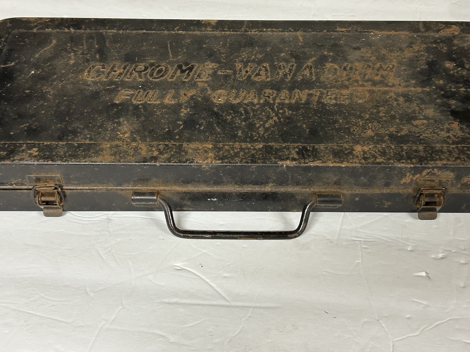 Vintage Pittsburgh Chrome Vanadium Socket Set Metal Box MISSING 3 Pieces